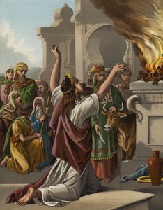 Salomons bøn ved indvielsen af templet (chromolitho) af English School