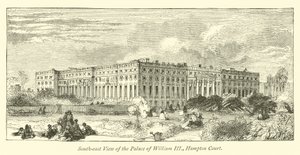 South-east View of the Palace of William III, Hampton Court  af English School