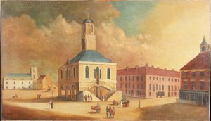 South Shields Market Place, ca. 1800 af English School
