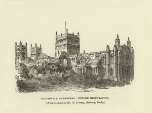 Southwell Cathedral, før restaurering af English School