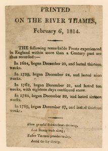 Souvenir fra Frostmessen fra 1814 af English School