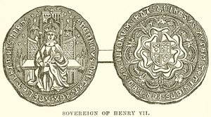 Suveræn over Henrik VII af English School