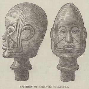 Eksemplar af Ashantee-skulptur (gravering) af English School