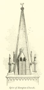 Spire of Bampton Church af English School