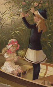 Forårsblomster (chromolitho) af English School