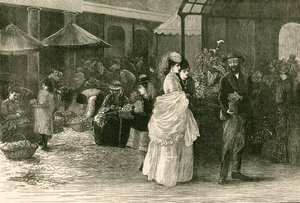 Forår i Covent Garden, London af English School