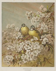 Springtime (chromolitho) af English School