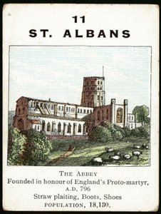 St Albans (farve litho) af English School