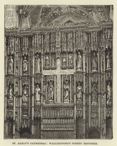 St Albans Cathedral, Wallingfords skærm restaureret af English School