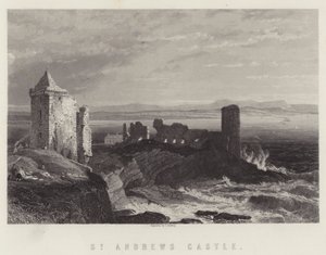 St Andrews Castle (gravering) af English School