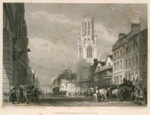 St Dunstans Church, Fleet Street, London af English School