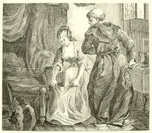 St Edmund, Bishop of Canterbury, while studying at Paris, was tormented by a very beautiful young woman dani af English School