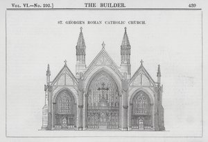 St. Georgs römisch-katholische Kirche (Gravur) von English School