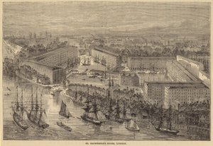 St Katherines Docks, London af English School