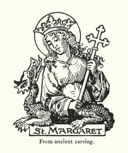 St Margaret, fra gammel udskæring (gravering) af English School