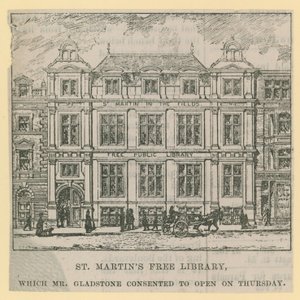 St Martins Free Library, åbnet af Mr Gladstone af English School