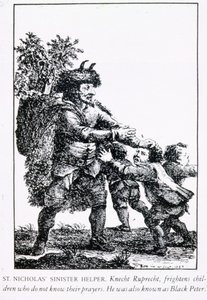 St. Nicholas Sinister Helper: Knecht Ruprecht, 1784 af English School