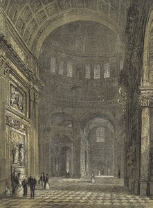 St Pauls Cathedral, det indre af kuplen, med udsigt mod det nordlige tværskib af English School