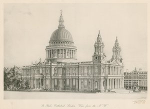 St Pauls Cathedral, London, udsigt fra nordvest af English School