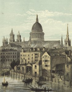 St Pauls Cathedral, Udsigt over Sydfronten fra Southwark Bridge af English School