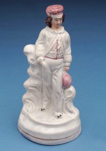 Staffordshire-figur af en Rugby School-dreng, ca. 1860 (keramik)