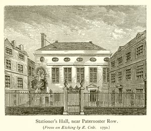 Stationers Hall, nær Paternoster Row af English School