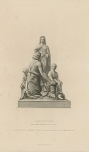 Statue, der forestiller landbrug, som pryder Albert Memorial af English School