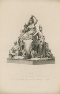 Statue, der forestiller Asien, som pryder Albert Memorial af English School