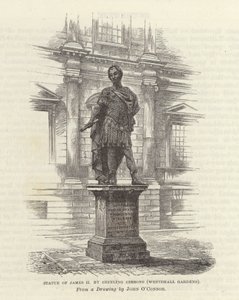 Statue af James II af Grinling Gibbons af English School