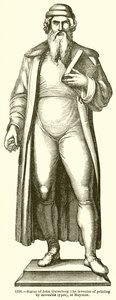 Statue af John Gutenberg af English School