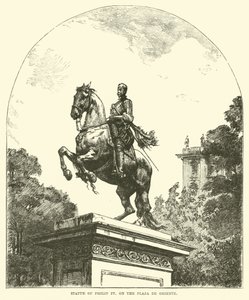 Statue af Philip IV, på Plaza de Oriente af English School