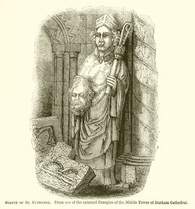 Statue af St. Cuthbert af English School