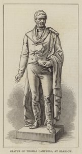 Statue af Thomas Campbell, ved Glasgow (gravering) af English School