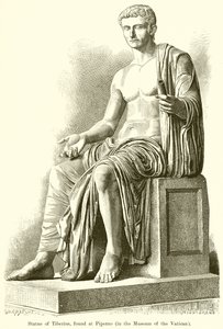 Statue af Tiberius, fundet ved Piperno af English School