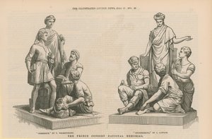 Statuer, der forestiller handel og teknik af English School