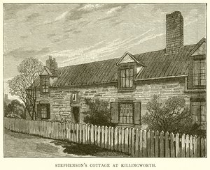 Stephensons Cottage ved Killingworth af English School