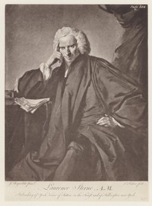 Sterne, Laurence (litho) af English School