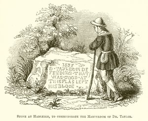 Sten ved Hadleigh, for at mindes Dr. Taylors martyrium af English School