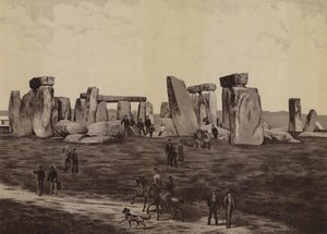 Stonehenge (litho) af English School