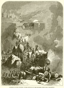 Stormning af fæstningen Ciudad Rodrigo af englænderne under Lord Wellington af English School