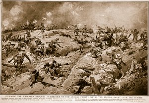 Stormning af Schwaben Redoubt: overgivelse af den tyske frontlinje, da briterne fejede ind over topmødet, 1914-19 af English School