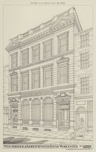 Stourbridge og Kidderminster Bank, Worcester (gravering) af English School