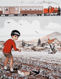 Plukning af jordbær af English School