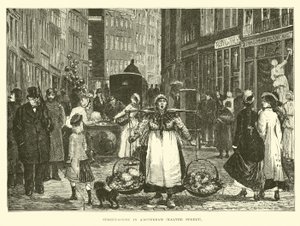 Street-scene in Amsterdam, Kalver Street  af English School