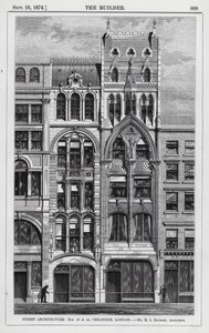 Street Architecture, nr. 48 og 49, Cheapside, London (gravering) af English School