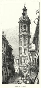 Gade i Valencia (gravering) af English School