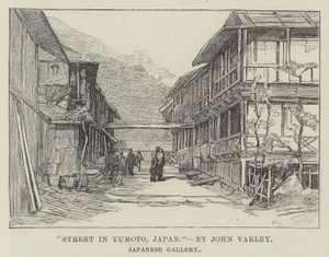 Gade i Yumoto, Japan (gravering) af English School