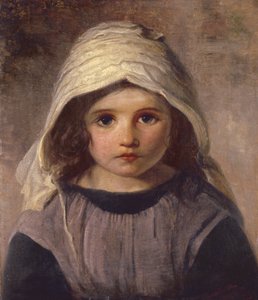 Studie af en pige i en motorhjelm, 1890 af English School