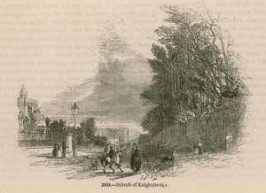 Forstad til Knightsbridge, London af English School