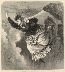 Selvmord af en dame ved Niagara-vandfaldet af English School